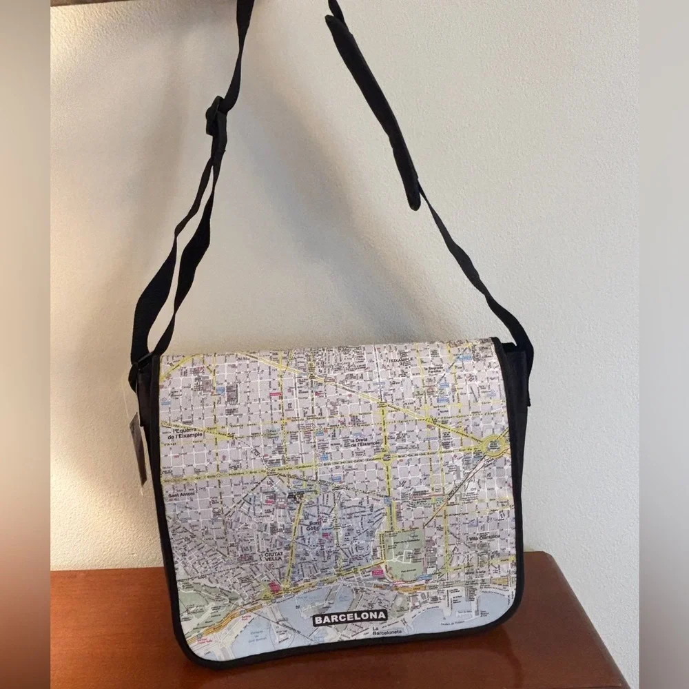 NWT Barcelona Map Bag